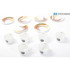 APulum Set x 6 Lavazza Tassen mit Teller Porzelan Tierra Tazzina e Piattino Cappuccino (293614)