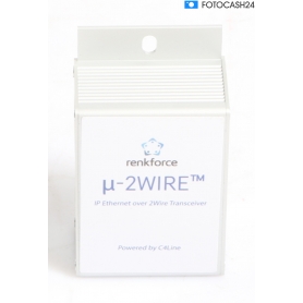 Renkforce RF-3395610 Netzwerkverlängerung LAN 2-Draht 300m Reichweite 200 MBit/s silber (294335)
